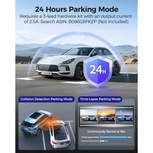 4k Dash Cam 3 WAYS